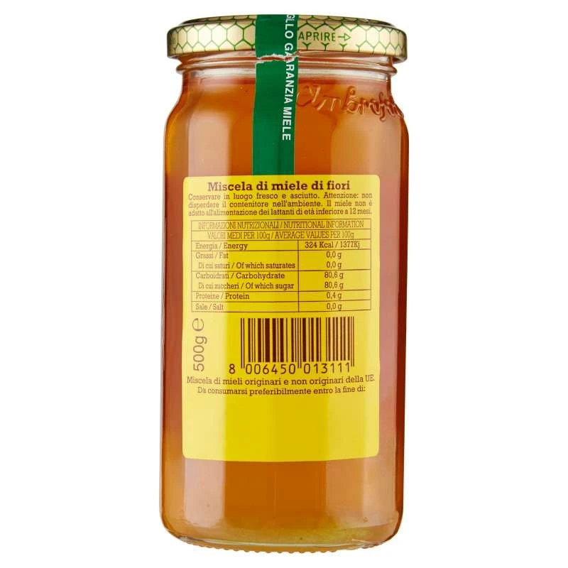 Miele di fiori vaso gr.500