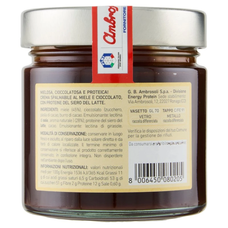 Foto Mielness mielprotein al cioccolato gr 220 G.B. Ambrosoli SpA richiamato