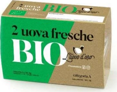 Foto Confezione da 2 uova fresche biologiche - cat. A L'uovo D'oro richiamato