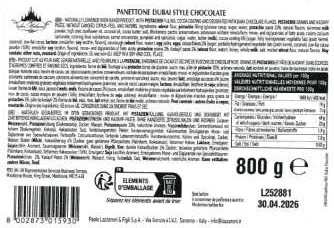 Foto Panettone demilan dubai chocolate hw 800 g Demilan richiamato