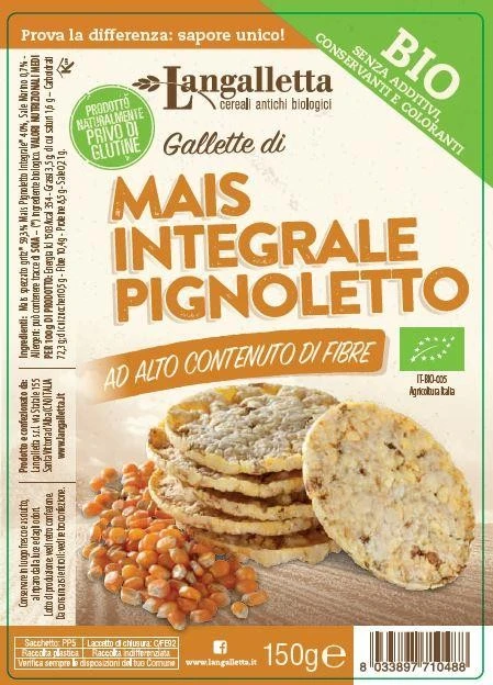 Gallette di mais integrale pignoletto