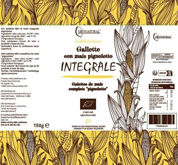 Gallette di mais pignoletto integrale