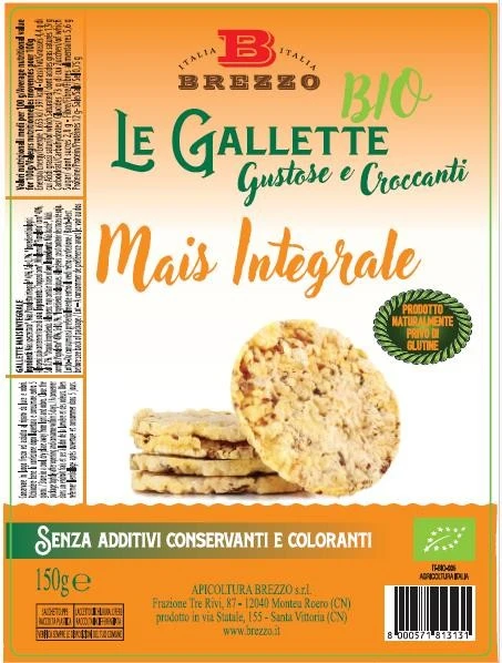 Le Gallette Gustose e Croccanti Mais Integrale