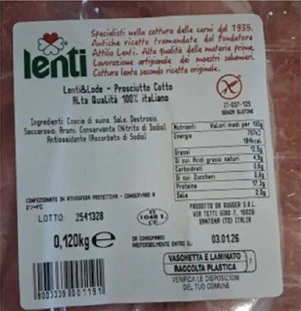 Foto Lenti & lode - prosciutto cotto alta qualita' Lenti richiamato
