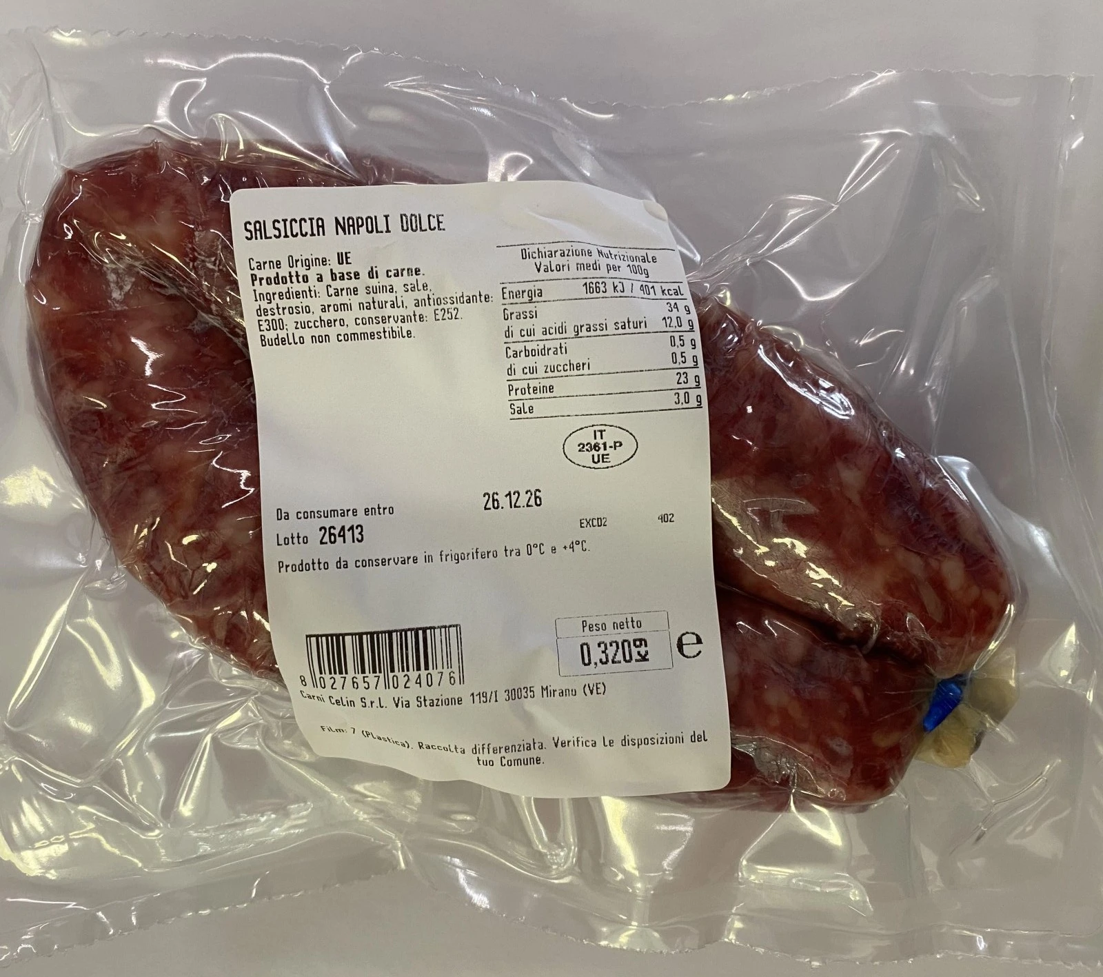 Foto Salsiccia napoli dolce Bottega Del Gusto richiamato