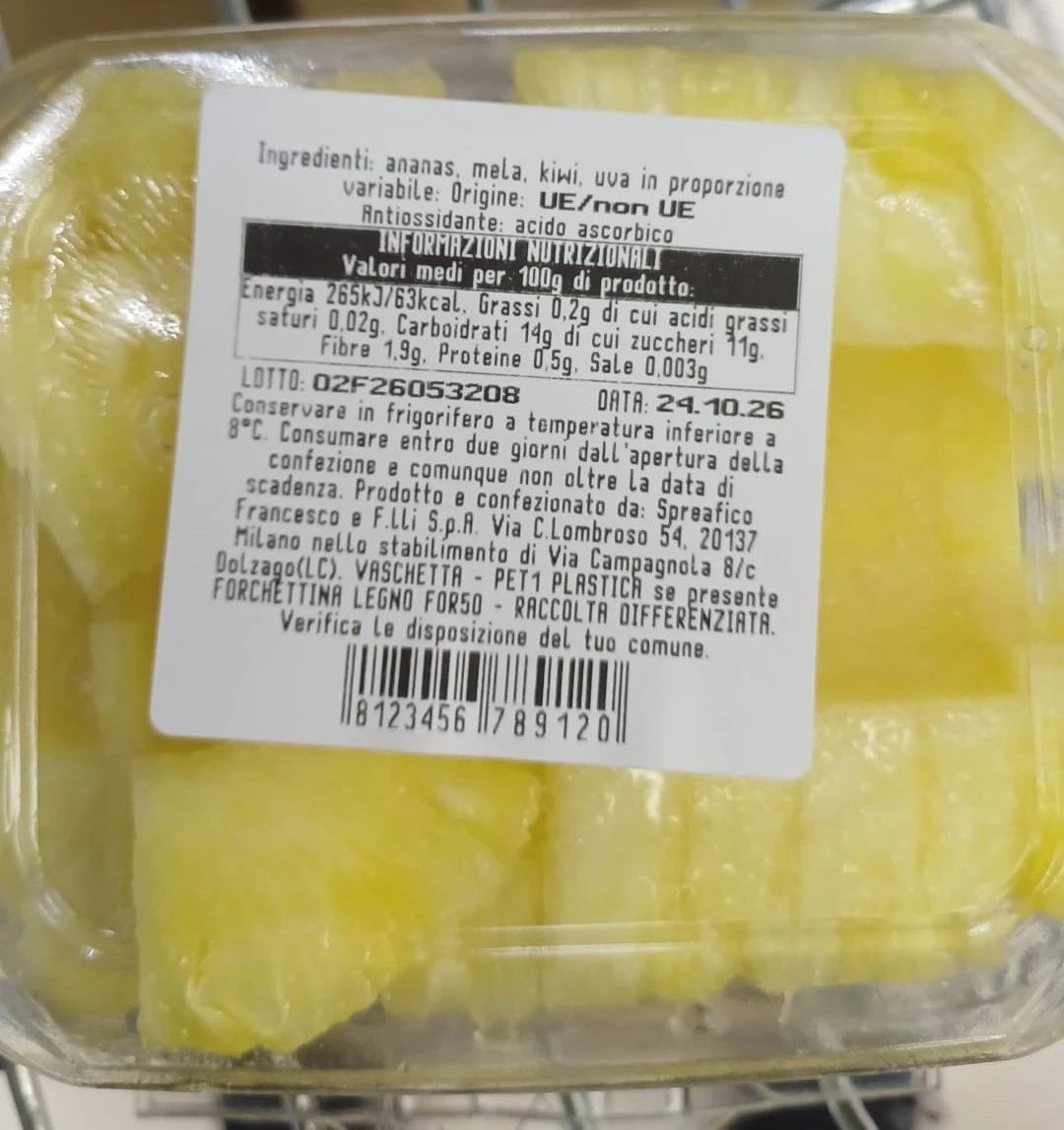 Foto Ananas a fette 250g Amore in ogni frutto richiamato