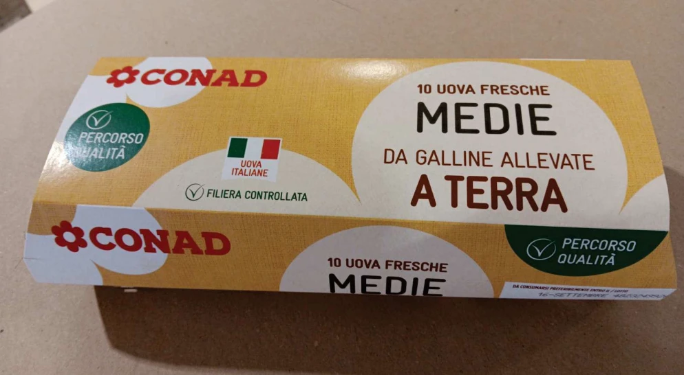 Uova fresche Cat. A da allevamento a terra, M, PQC Conad