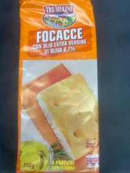 FOCACCE CON OLIO EXTRA VERGINE DI OLIVA 8,7%  