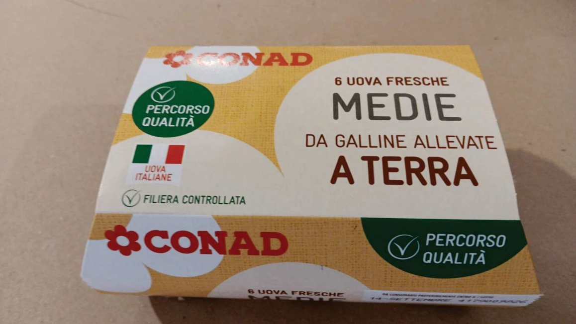 Uova fresche Cat. A, da allevamento a terra, M PQC Conad