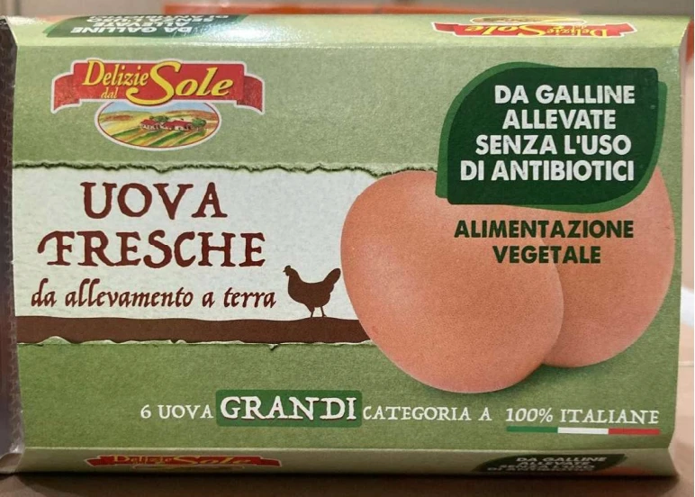 UOVA GRANDI DA ALLEVAMENTO A TERRA SENZA USO DI ANTIBIOTICI 6 PEZZI