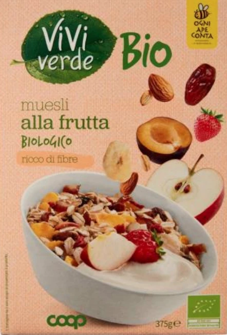 MUESLI ALLA FRUTTA BIO VIVEREVERDE COOP SCATOLA G. 375