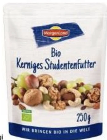 Morgenland Bio Kerniges Studentenfutter 250g / Morgenland Misto di noci e frutta secca per i studenti 250g
