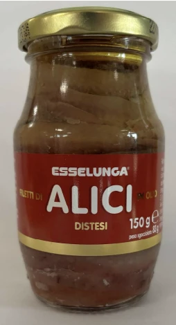 Filetti di Alici in olio distesi 150g