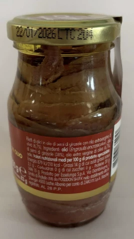 Filetti di Alici in olio distesi 150g