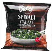 Spinaci italiani con mozzarella e condimento ai formaggi (surgelati)