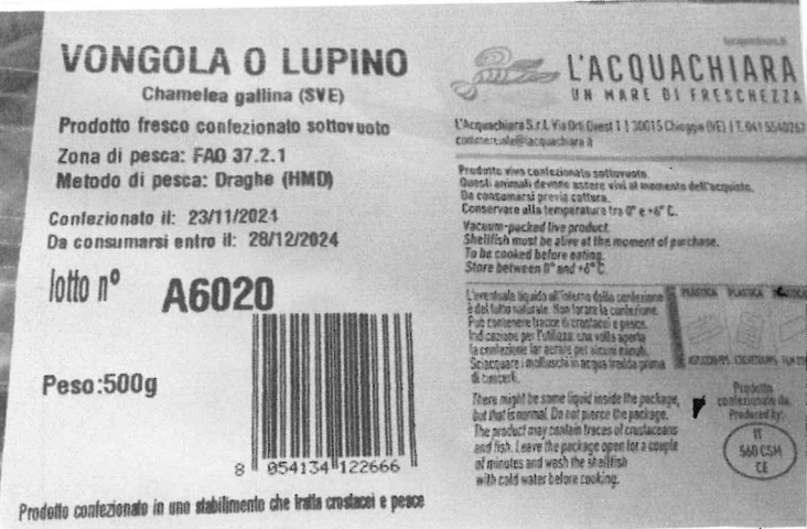 VONGOLE O LUPINI SOTTOVUOTO 4X0,5 KG