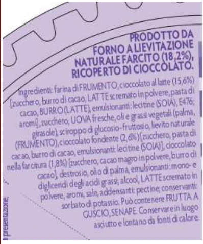 BUDINO - PRODOTTO DA FORNO FARCITO E RICOPERTO