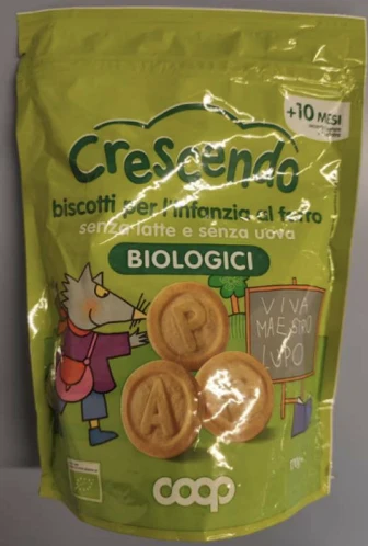 BISCOTTI PER L'INFANZIA AL FARRO SENZA LATTE E SENZA UOVA