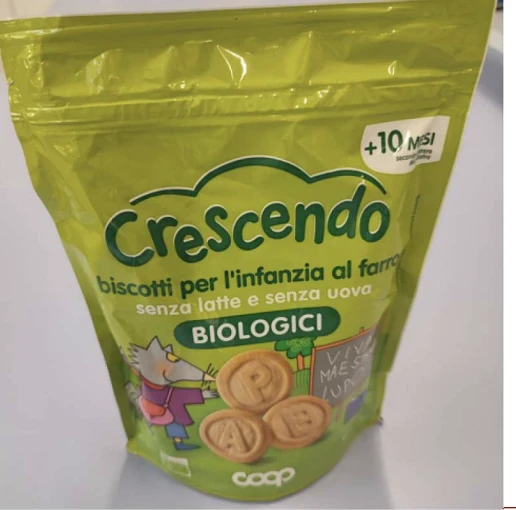 BISCOTTI PER L'INFANZIA AL FARRO SENZA LATTE E SENZA UOVA