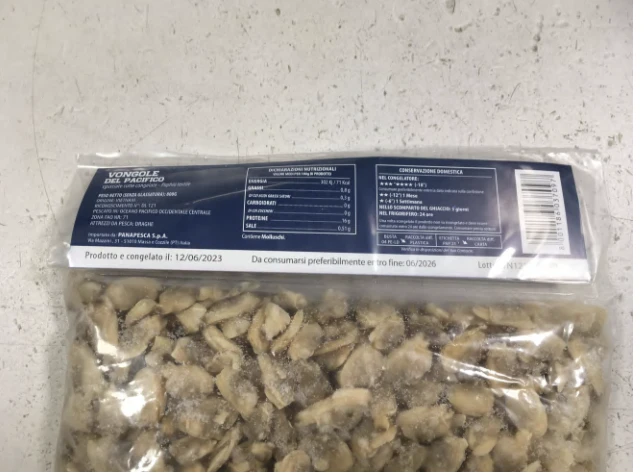 VONGOLE DEL PACIFICO SGUSCIATE COTTE SURGELATE