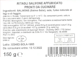 RITAGLI SALMONE AFFUMICATO PRONTI DA CUCINARE